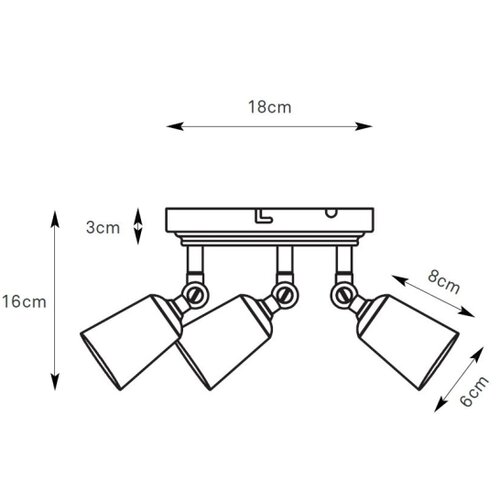 Marksl&amp;ouml;jd 108980 - Spot svetiljka TINY 3xGU10/7W/230V mesing Slike