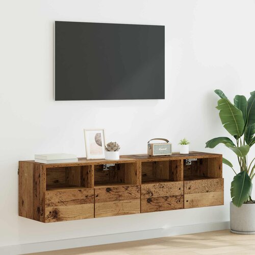 TV zidni ormari Zidne 2 pcs Staro drvo 60 x 30 x 30 cm Cene