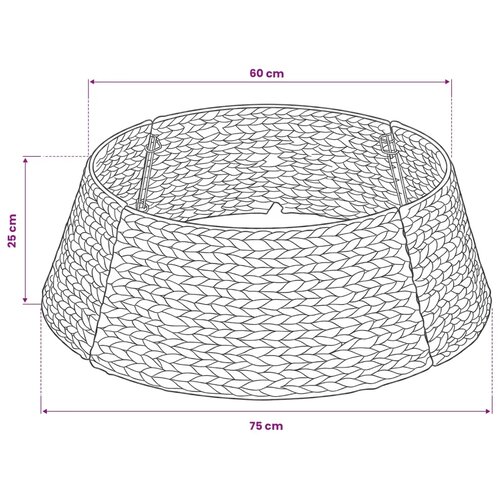  Ogrlica za božićno drvce Kružni Smeđa &amp;Oslash; 75 x 25 cm Zumbul - &amp;Oslash; 75 x 25 cm Smeđa Slike