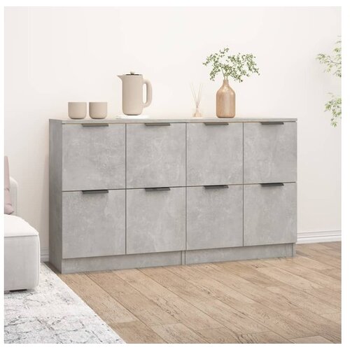  Komoda 2 kom siva boja betona 60x30x70 cm od konstruiranog drva Cijene