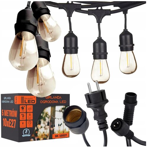  LED spoljni dekorativni niz 10xE27/1W/230V 6,44 m IP44 crna Cene