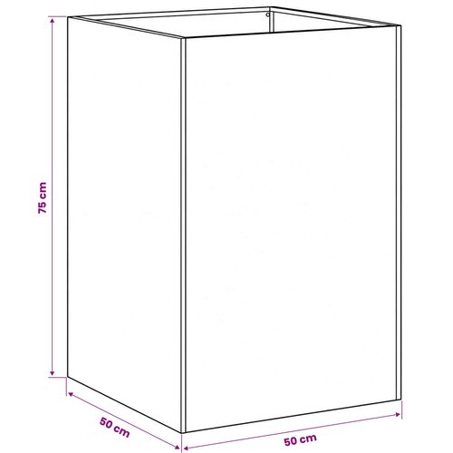  Vrtna saksija Antracit 50 x 50 x 75 cm Čelična vrata Slike