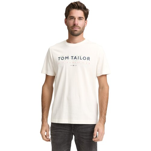 Tom Tailor Muška majica 1050136, Okrugli izrez, Bela Cene