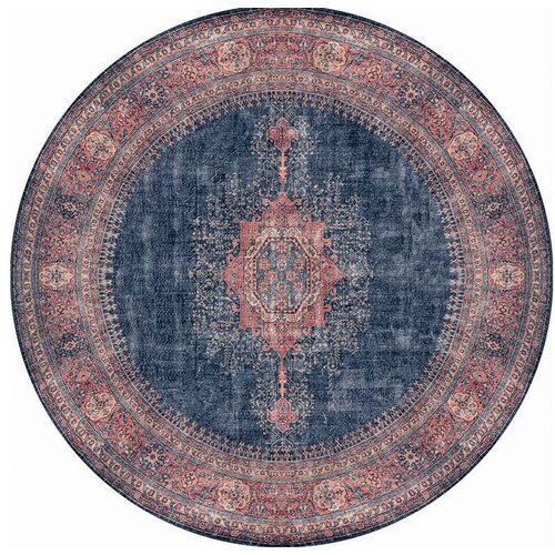 Blues chenille - tamnoplavi al 26 višebojni tepih (230 cm) Slike