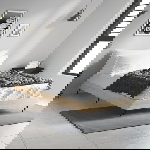 vidaXL Okvir za krevet boja hrasta 75x190 cm od konstruiranog drva Cijene