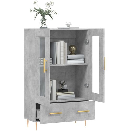  Visoka komoda boja betona 69,5 x 31 x 115 cm konstruirano drvo Slike