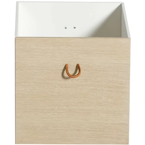 Oliver Furniture® komplet 2 lesenih škatl za regal white/oak