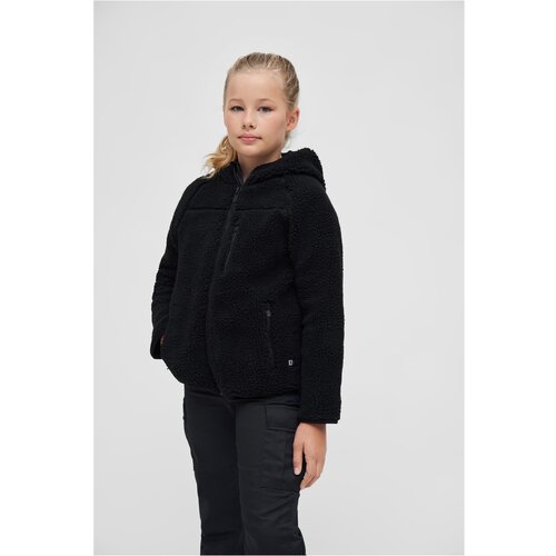 Brandit Children&amp;#039;s Teddyfleecejacket Hood Black Slike