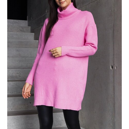 Gemre Long Pink Soft Turtleneck Sweater Kali Cene
