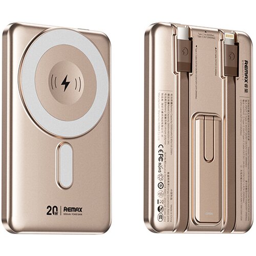 Remax Power bank Magsafe CX-1, 15W, 5000mAh, Zlatne boje Slike