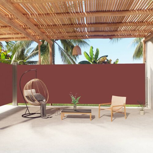 vidaXL Uvlačiva bočna tenda smeđa 200 x 1000 cm | shoptok.hr