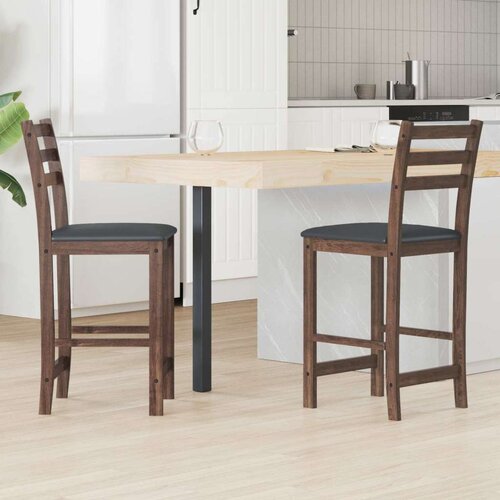  Trpezarijske stolice 2 pcs Svijetlosmeđa 40 x 47 5 x 99 5 cm - svijetlo smeđa i crna Cijene