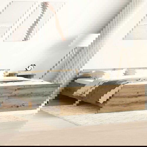 vidaXL Okvir kreveta bez madraca 140x200 cm konstruirano drvo Cijene