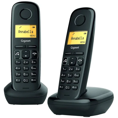 Gigaset Telefon bežični, LCD display, 2 jedinice - A270 DUO Black