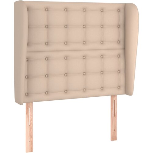 Maison Chic vzglavna omarica - nočna omarica - posteljna omarica z u&amp;scaron;esi kapučino 103x23x118/128 cm umetno usnje, (21707604) Slike