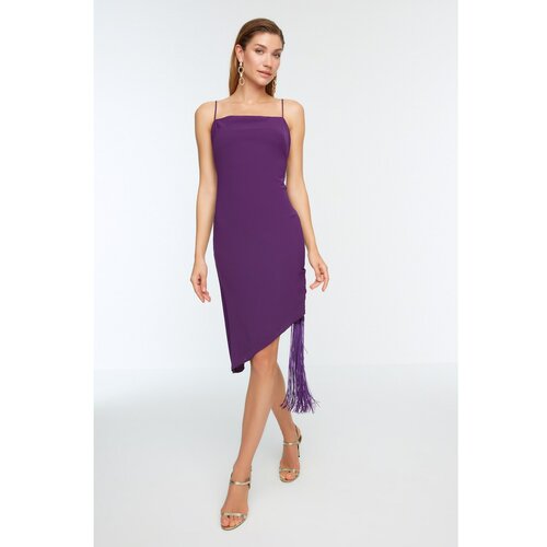 Trendyol Purple Tassel Detailed Dress Cene
