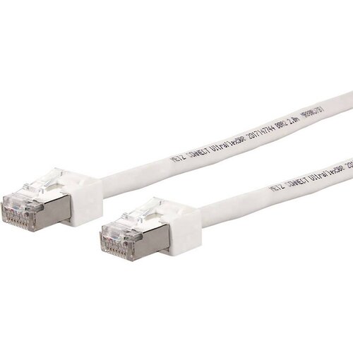Metz Connect 13084V0588-E RJ45 omrežni kabel\, Patch kabel CAT 6 S/FTP 0.50 m bela za&amp;scaron;čiten\, brez halogena\, visoko fleksibilno 1 kos, (20417709) Slike