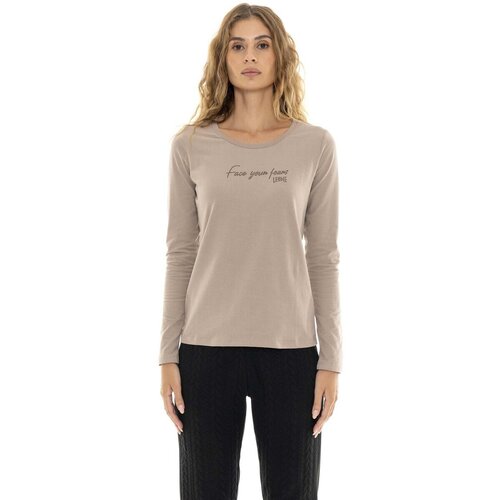 Leone 1947 Majice z dolgimi rokavi Woman T-Shirt Long Sleeves Relaxed Rumena Cene