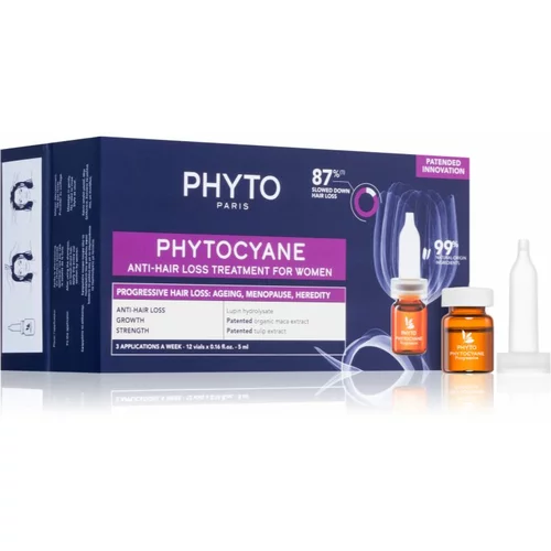 Phyto Phytocyane Anti-Hair Loss Treatment For Women ciljana njega protiv opadanja kose za žene 12x5 ml