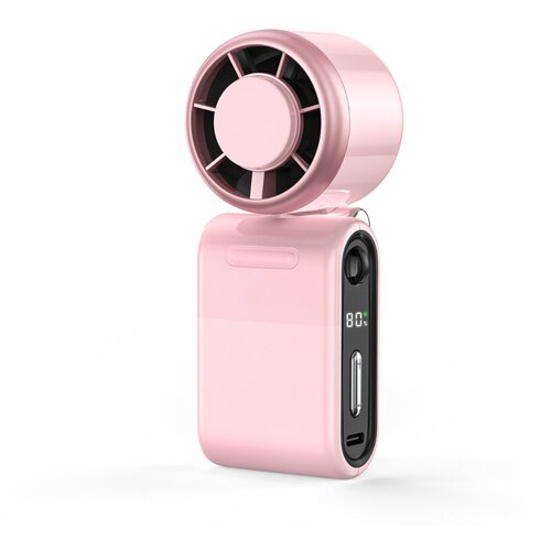 INF 3-v-1 Zložljiv prenosni ventilator &ndash; USB, zaslon, 5-stopenj, 3000mAh Pink, (5000310485) Cene
