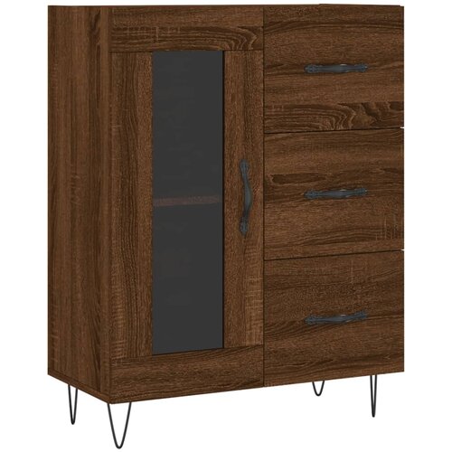 Maison Chic Komoda - Predalnik rjavi hrast 69,5x34x90 cm inženirski les, (21717246) Slike