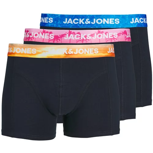 Jack & Jones Bokserice 'LUCA' plava / mornarsko plava / narančasta / roza