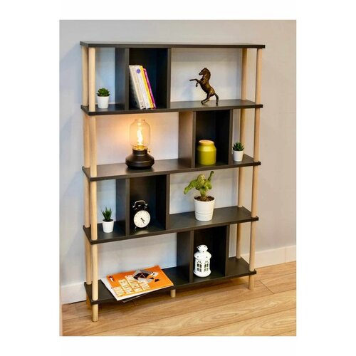 Hanah home Peka-0045 polica za knjige 90 &amp;times; 137 &amp;times; 20 cm, antracit Slike