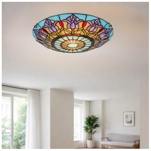 Brilagi tiffany vitražno plafonsko svetlo loras 2xE27/60W/230V Cene
