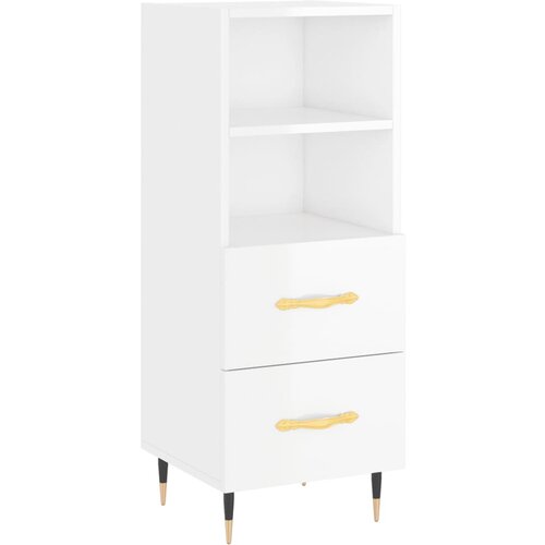 Maison Chic Komoda - Predalnik visok sijaj bela 34,5x34x90 cm inženirski les, (21718974) Slike