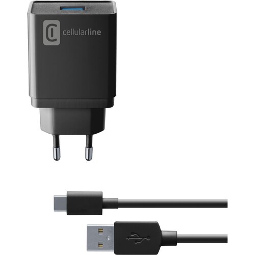 Cellular Line cellularline reiselader-set 10W usb c bl usb type-a inkl. kabel für usb type-c Cene