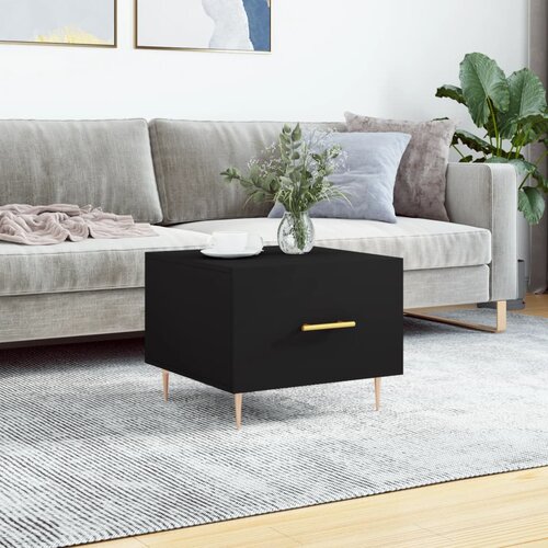 VidaXL Stolić za kavu crni 50 x 50 x 40 cm od konstruiranog drva Slike