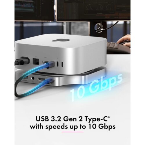 Icybox IB-DK100 USB-C priklopna postaja za Mac mini M4 Slike