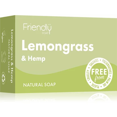 Friendly Soap Natural Soap Lemongrass & Hemp naravno milo 95 g
