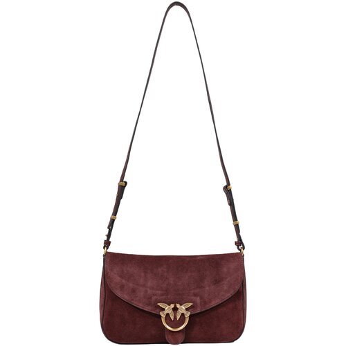 Pinko Torbe LOVE SATCHEL CLASSIC SUEDE 107655 A0F6 Kostanjeva Slike