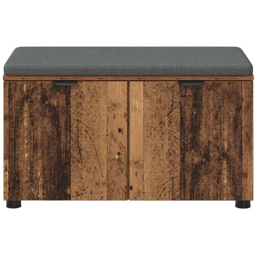  Klupa za hodnik s jastukom s vratima Staro drvo 80 x 38 x 46 cm Slike