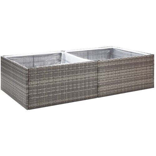 Maison Chic Vrtno cvetlično korito - Cvetlični Lonec sivo 157x80x40 cm poli ratan, (21790498) Cene