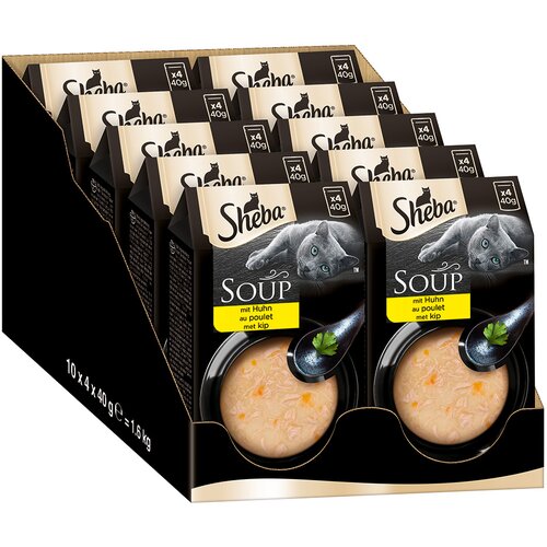 Sheba Multi pakiranje Classic Soup vrećice 80 x 40 g - S piletinom Slike