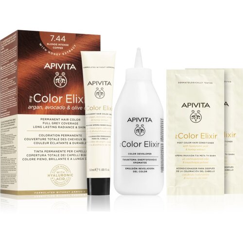 Apivita My Color Elixir barva za lase brez amoniaka odtenek 7.44 Blonde Intense Copper Cene