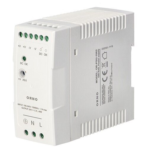 Orno Napajanje industrijsko 24V DC 1.70A 40W za DIN &scaron;inu IP20, PVC kući&scaron;te OR-PSU-1662 Cene