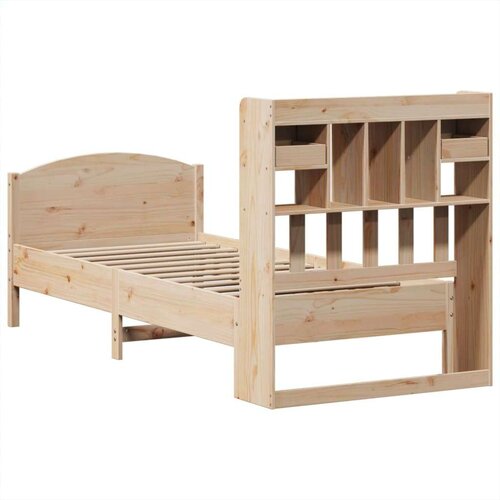vidaXL Krevet s regalom za knjige bez madraca 100x200 cm borovina Cene
