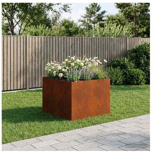 vidaXL Vrtna saksija Rđa 80 x 80 x 60 cm Otporni čelik - Otporni čelik 80 x 80 x 60 cm Cijene