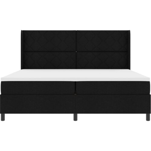  Okvir kreveta s madracem i LED-om crna 200x200 cm tkanina Slike
