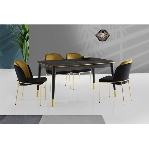  flora - 1111 blackgold extendable dining Cene