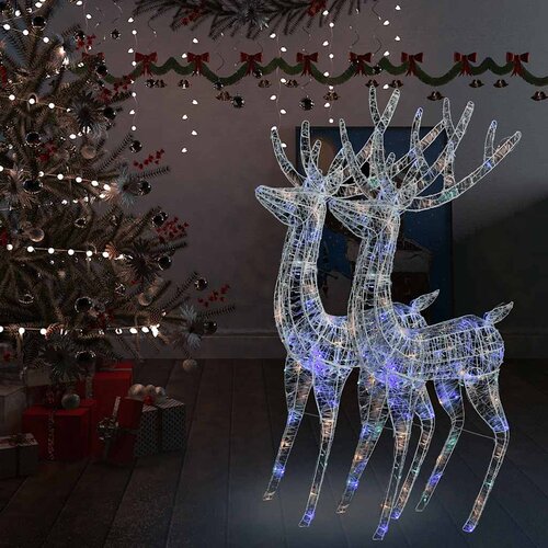  XXL akrilni božićni sobovi 250 LED 2 kom 180 cm &scaron;areni Cijene