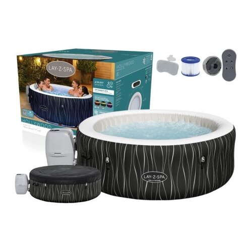 Bestway Napihljiv masažni bazen za 6 oseb &amp;oslash; 196 cm globina 66 cm Lay-Z-Spa - Slike