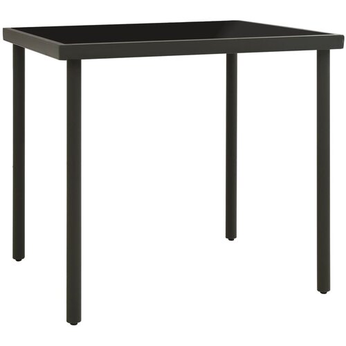  Vrtni blagovaonski stol antracit 80 x 80 x 72 cm staklo i čelik Cene