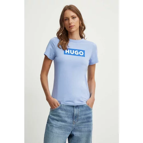 Hugo Blue Bombažna kratka majica ženski