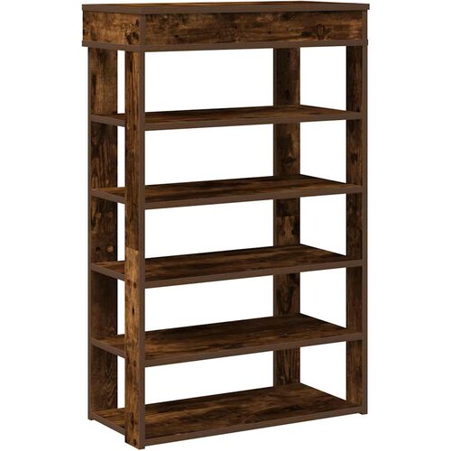 Maison Chic Regal za čevlje - Polica za čevlje dimljen hrast 60x30x98 cm inženirski les, (21776530) Slike