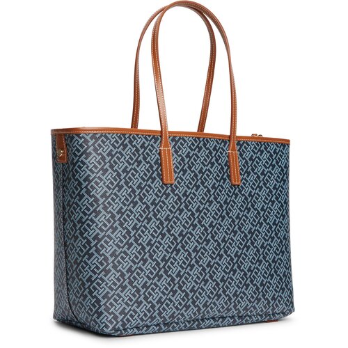 Tommy Hilfiger Nakupovalna torba &amp;#039;Monoplay&amp;#039; marine / opal / konjak / bela Slike