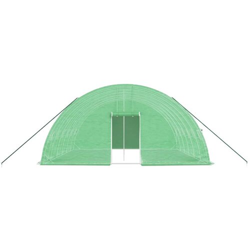  Plastenik s čeličnim okvirom zeleni 36 m&amp;sup2; 6 x 6 x 2,85 m Slike